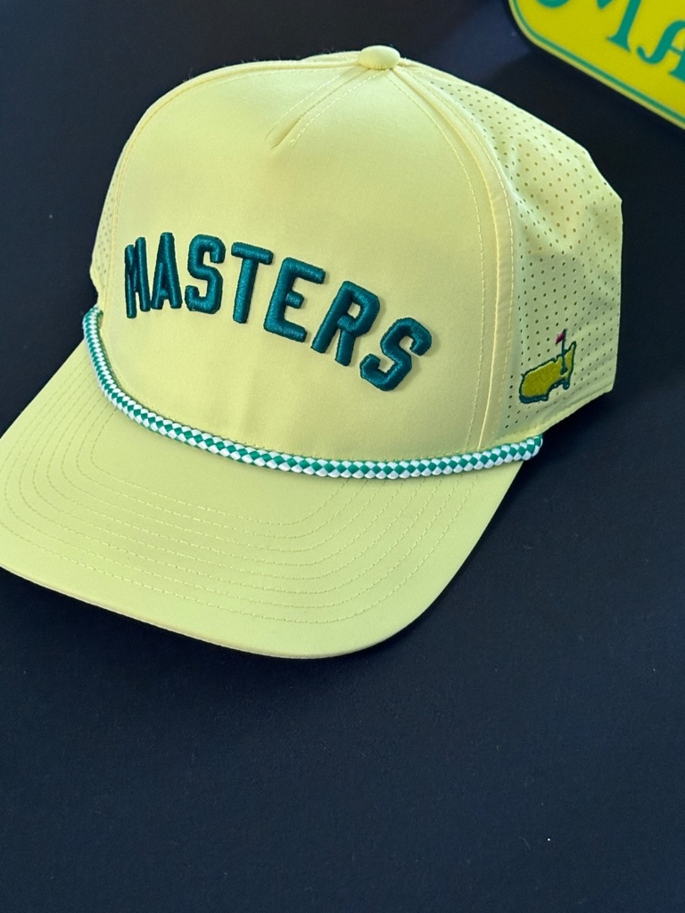 2026 Masters YELLOW Performance Logo Embroidered Rope Hat Augusta National